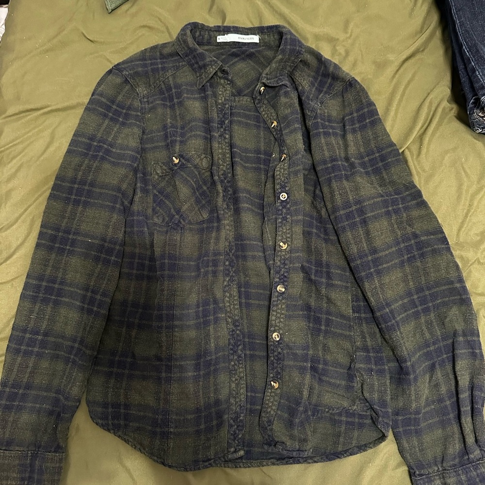 Maurice’s Green Plaid Flannel, size medium